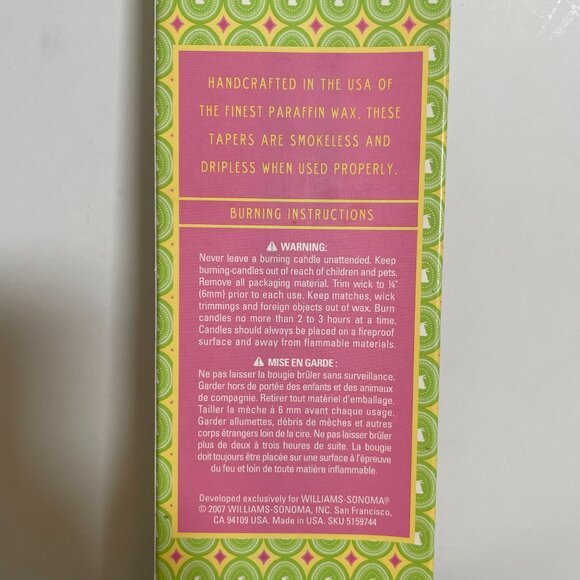 Williams Sonoma Easter Tiny Tapers Candle Pastel Colors Twelve 10 Inch USA Made - Picture 5 of 7